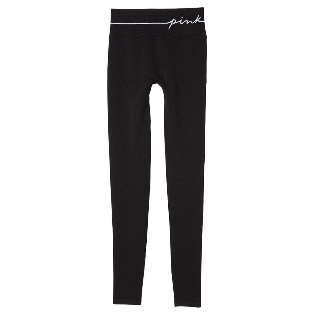 PINK Victoria's Secret Black Leggings with Elastic Waistband